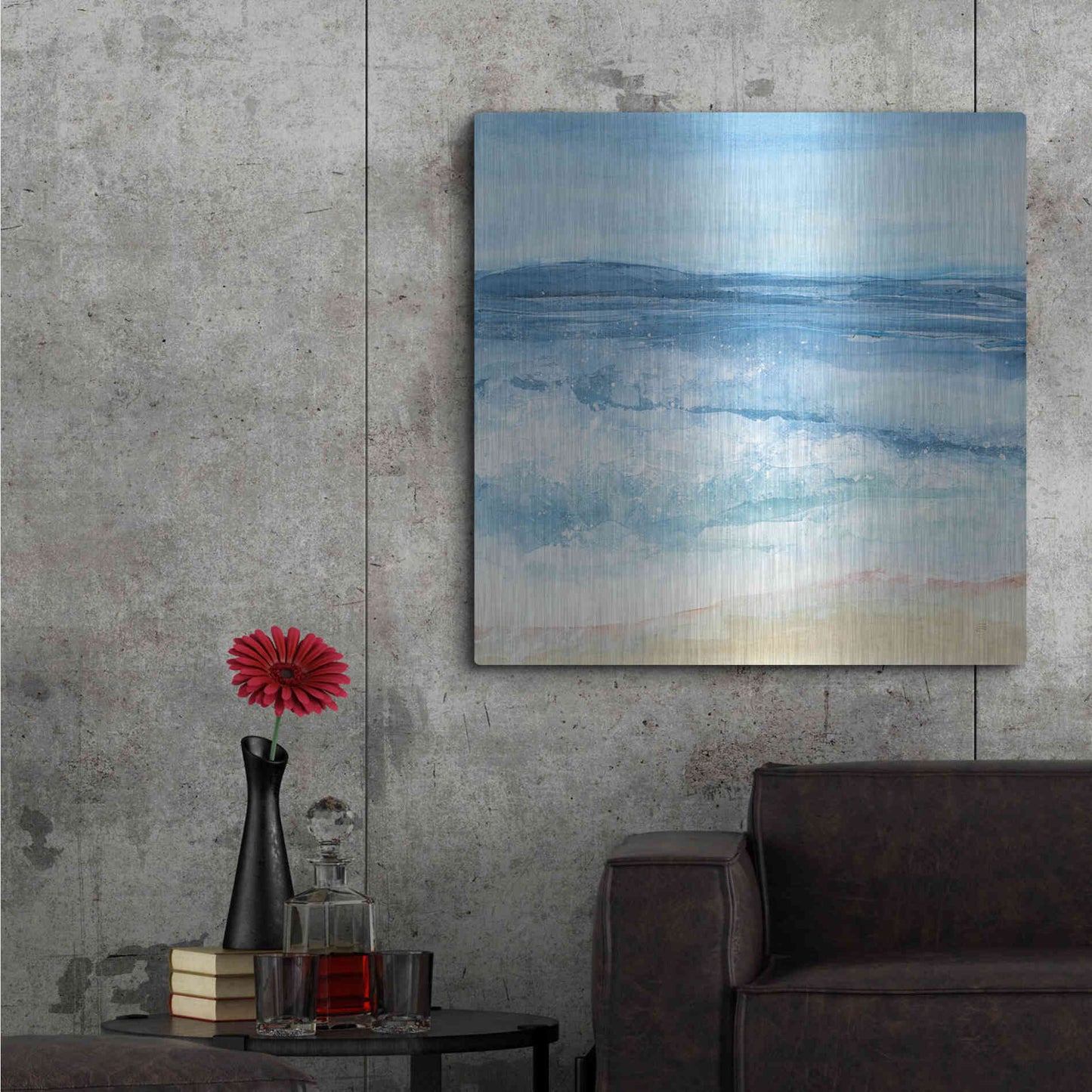 Luxe Metal Art 'Coastal III' by Chris Paschke, Metal Wall Art,36x36