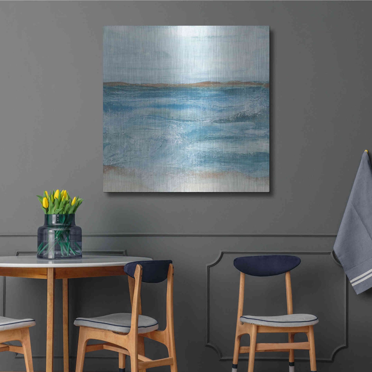 Luxe Metal Art 'Coastal V' by Chris Paschke, Metal Wall Art,36x36