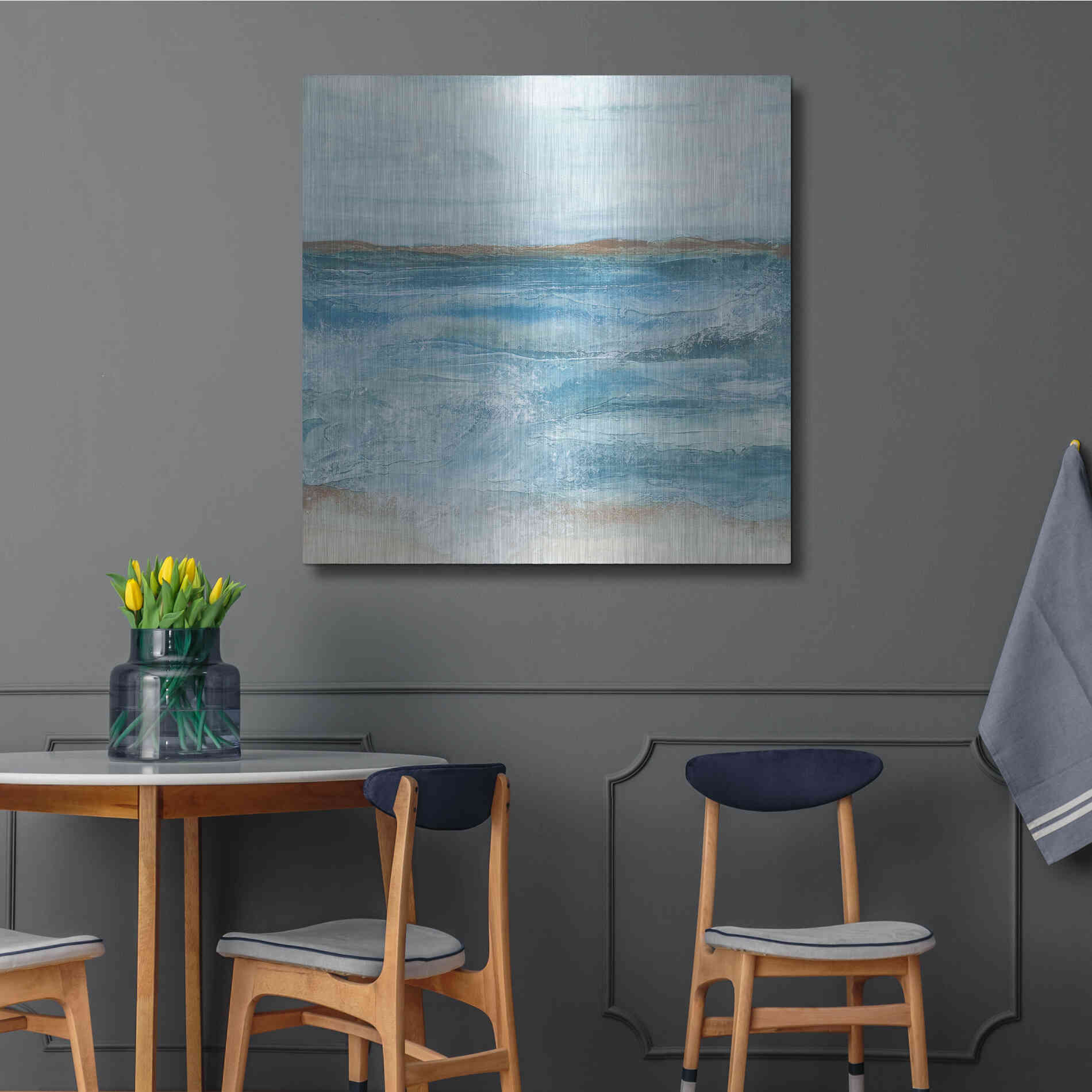 Luxe Metal Art 'Coastal V' by Chris Paschke, Metal Wall Art,36x36