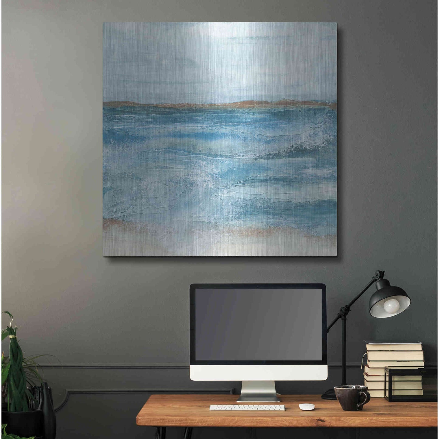 Luxe Metal Art 'Coastal V' by Chris Paschke, Metal Wall Art,36x36