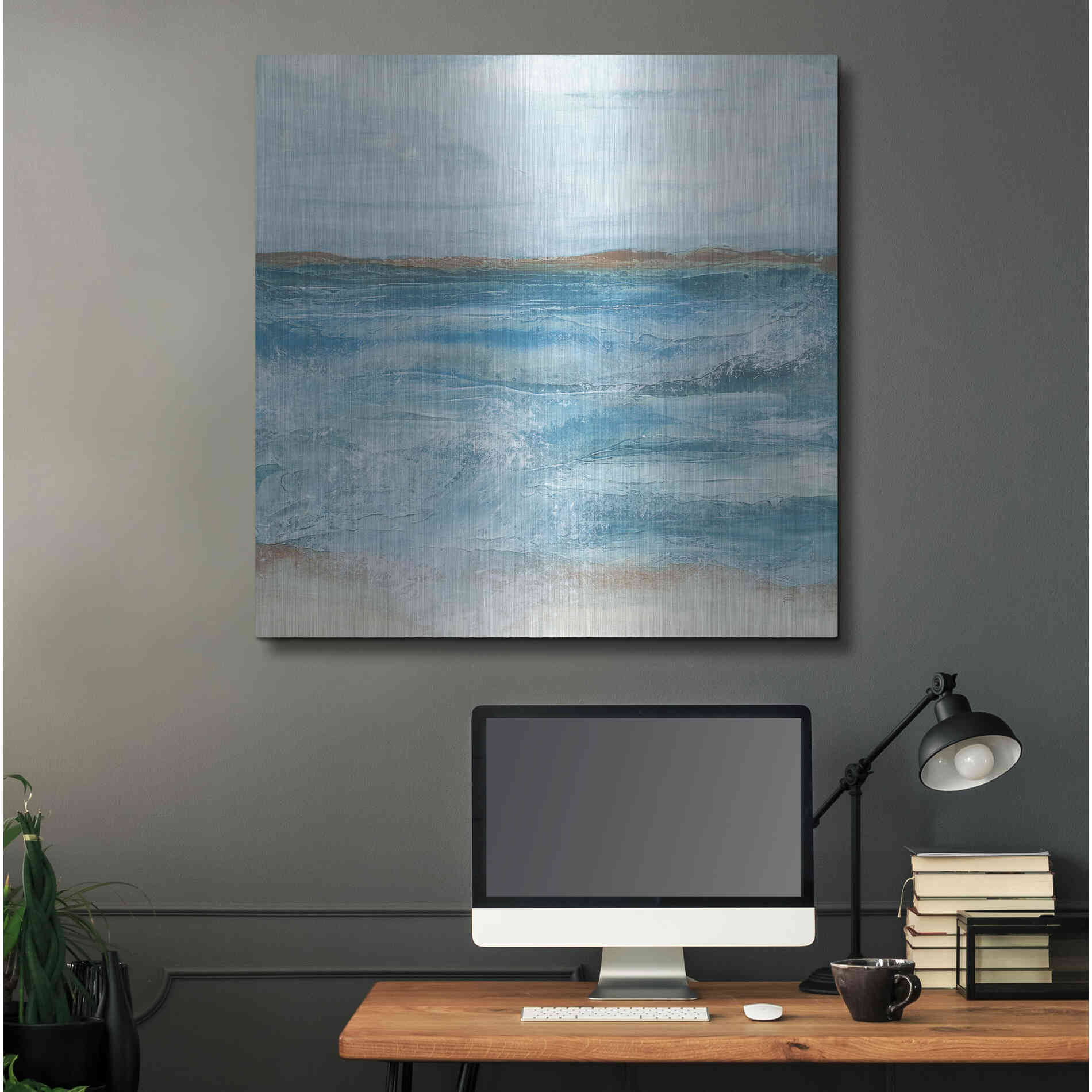 Luxe Metal Art 'Coastal V' by Chris Paschke, Metal Wall Art,36x36