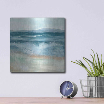Luxe Metal Art 'Coastal VI' by Chris Paschke, Metal Wall Art,12x12