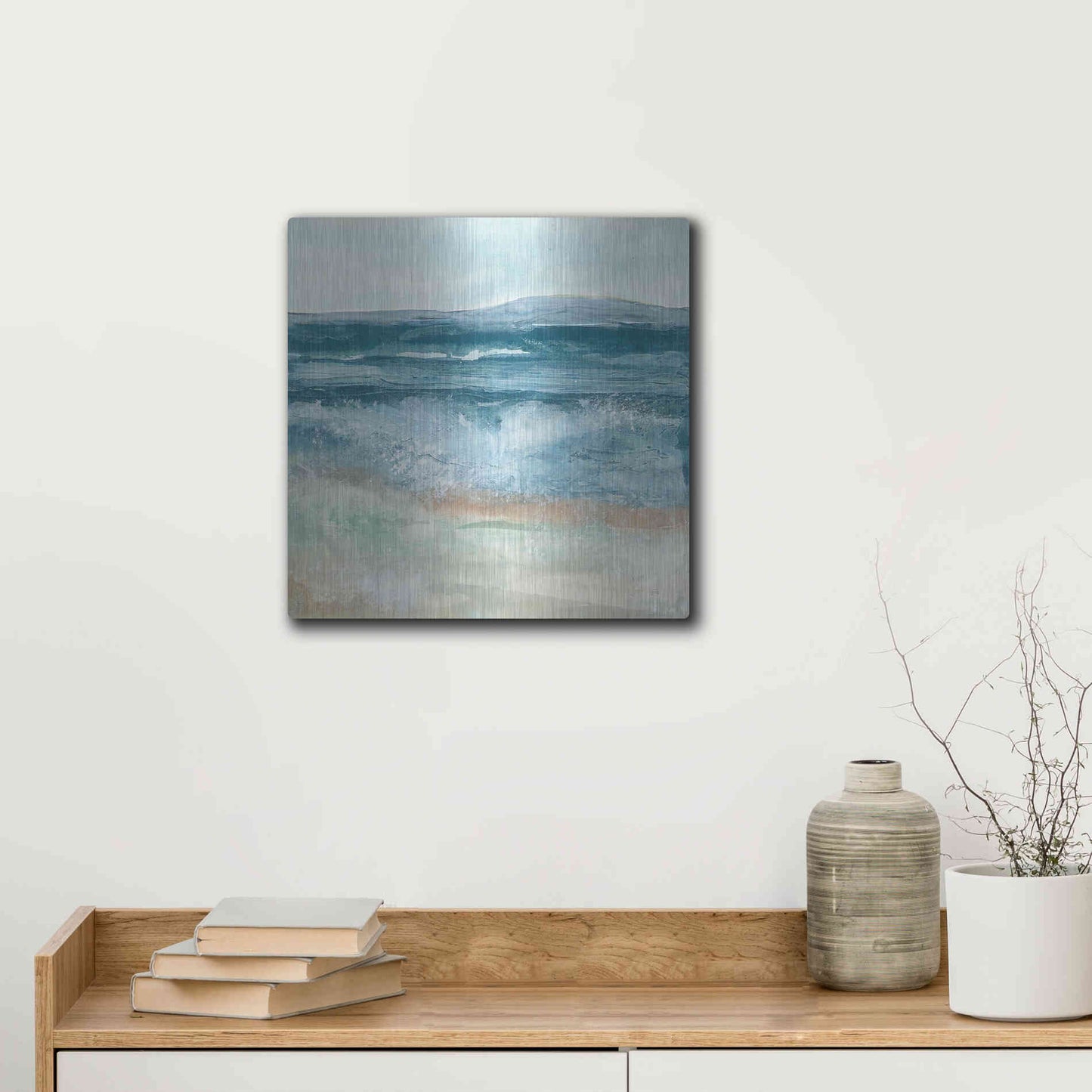Luxe Metal Art 'Coastal VI' by Chris Paschke, Metal Wall Art,12x12