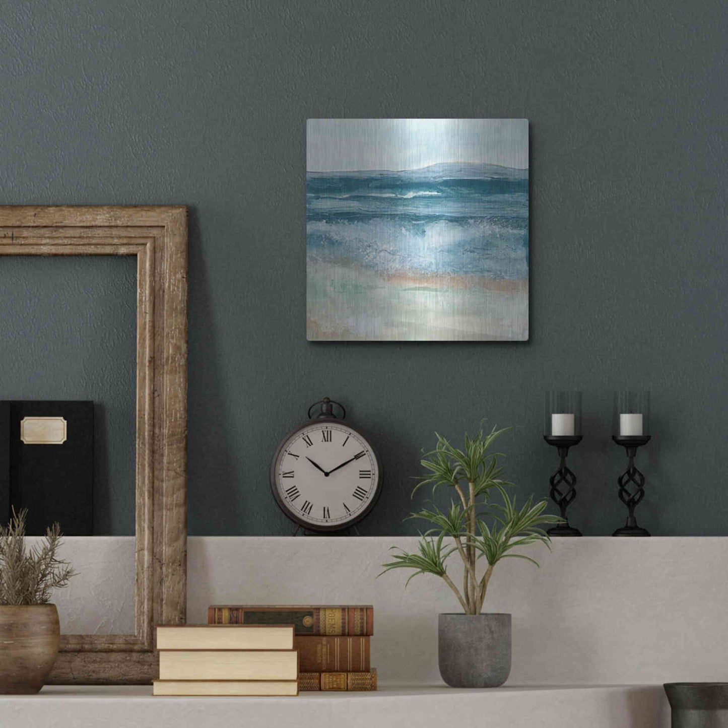 Luxe Metal Art 'Coastal VI' by Chris Paschke, Metal Wall Art,12x12