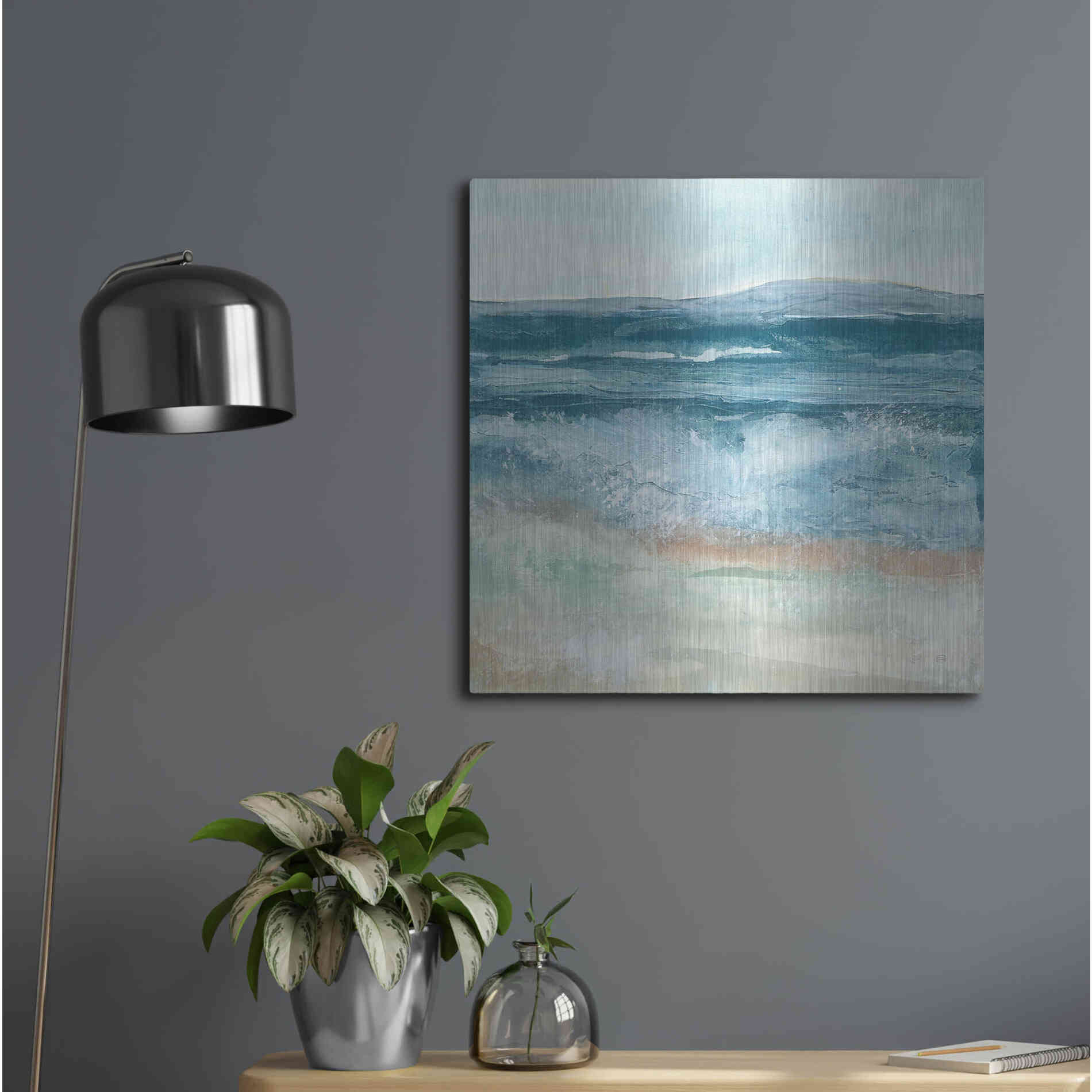 Luxe Metal Art 'Coastal VI' by Chris Paschke, Metal Wall Art,24x24
