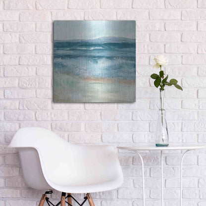 Luxe Metal Art 'Coastal VI' by Chris Paschke, Metal Wall Art,24x24