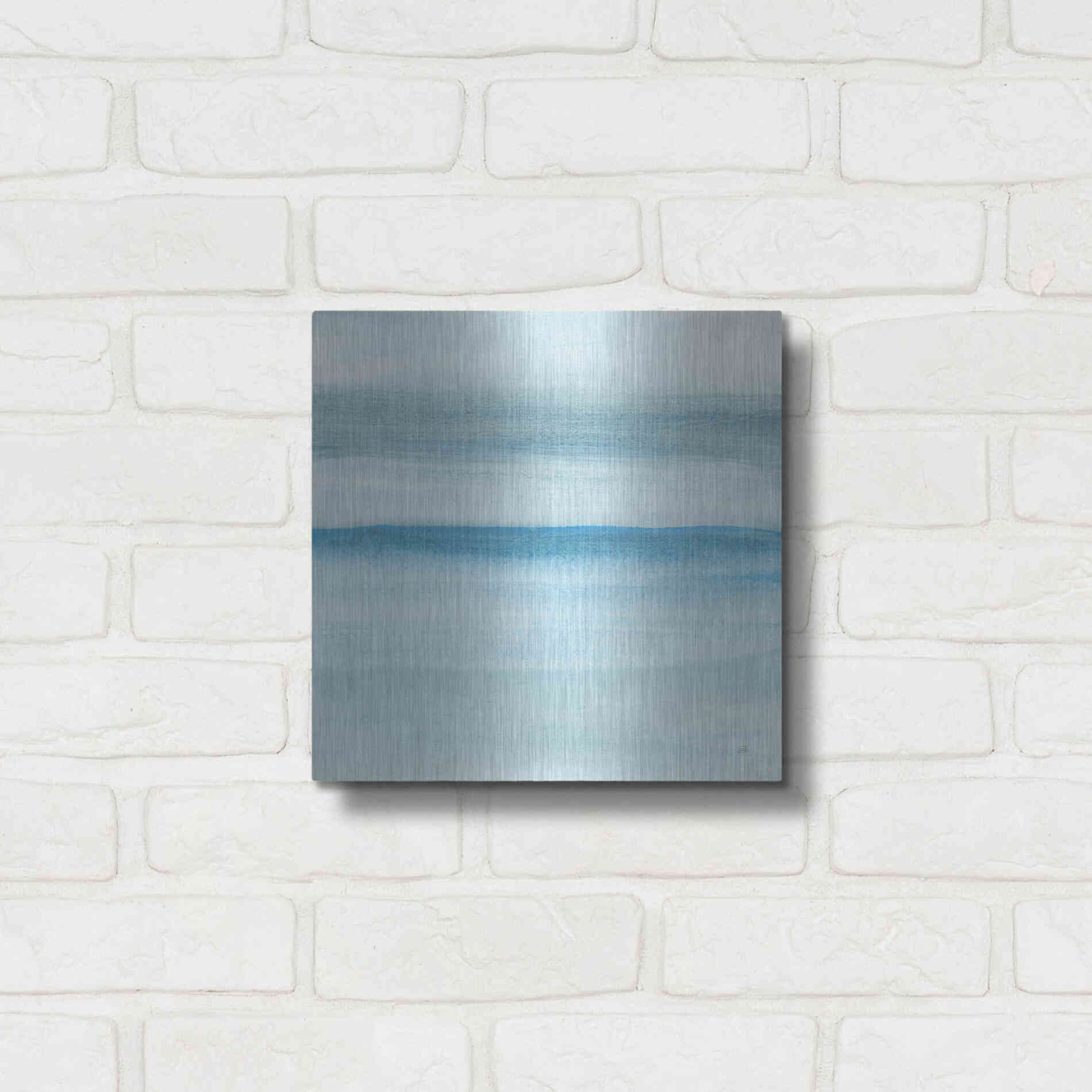 Luxe Metal Art 'Coastal Abstraction II' by Chris Paschke, Metal Wall Art,12x12