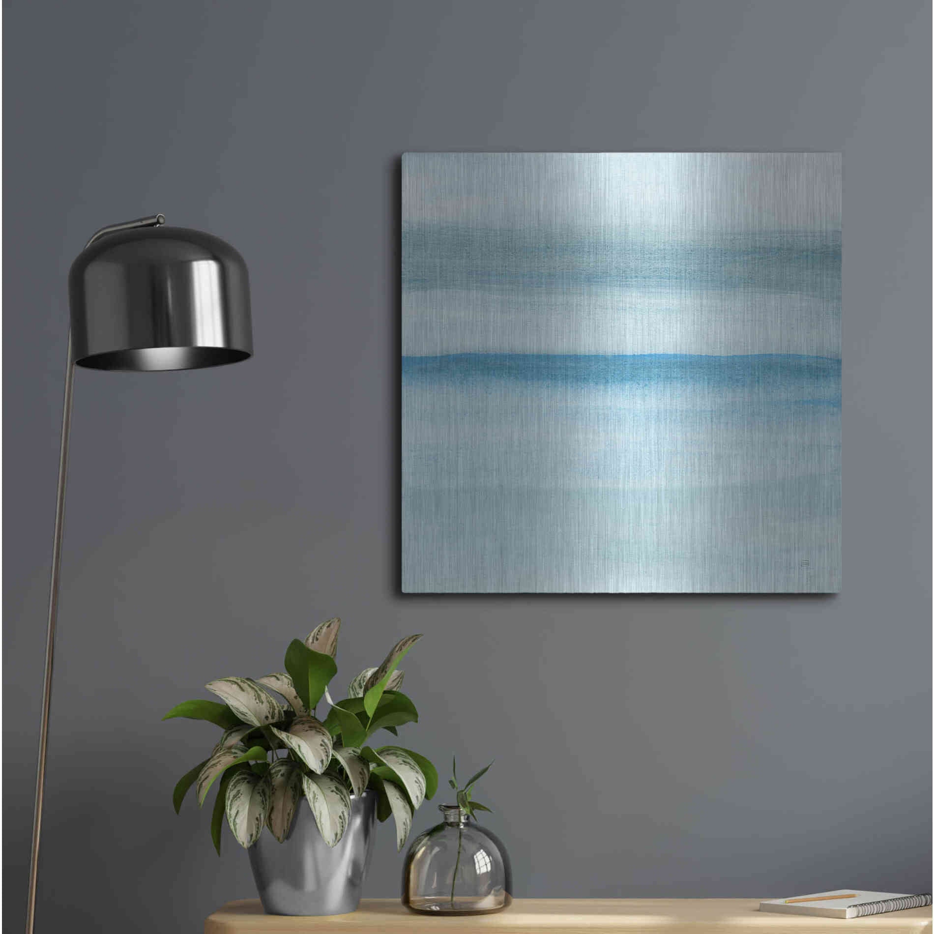 Luxe Metal Art 'Coastal Abstraction II' by Chris Paschke, Metal Wall Art,24x24