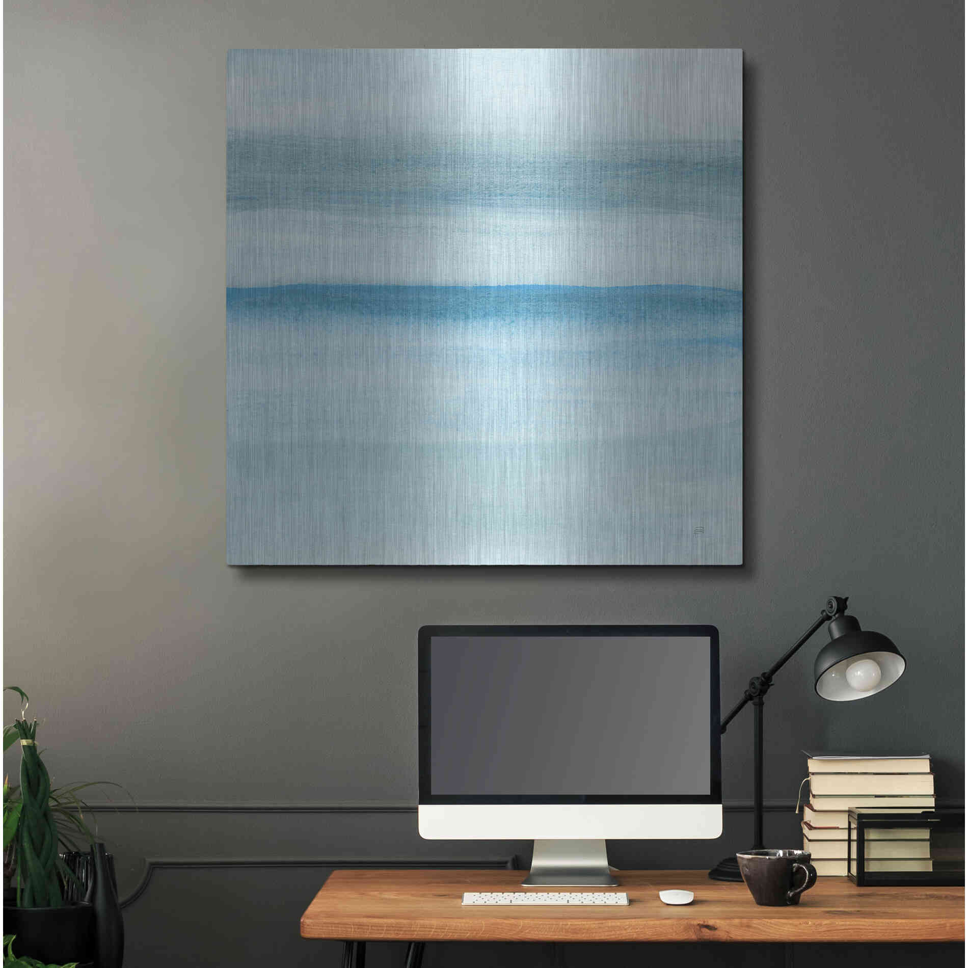 Luxe Metal Art 'Coastal Abstraction II' by Chris Paschke, Metal Wall Art,36x36