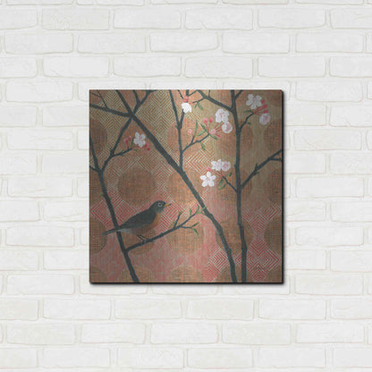 Luxe Metal Art 'Cherry Blossoms II' by Kathrine Lovell, Metal Wall Art,24x24