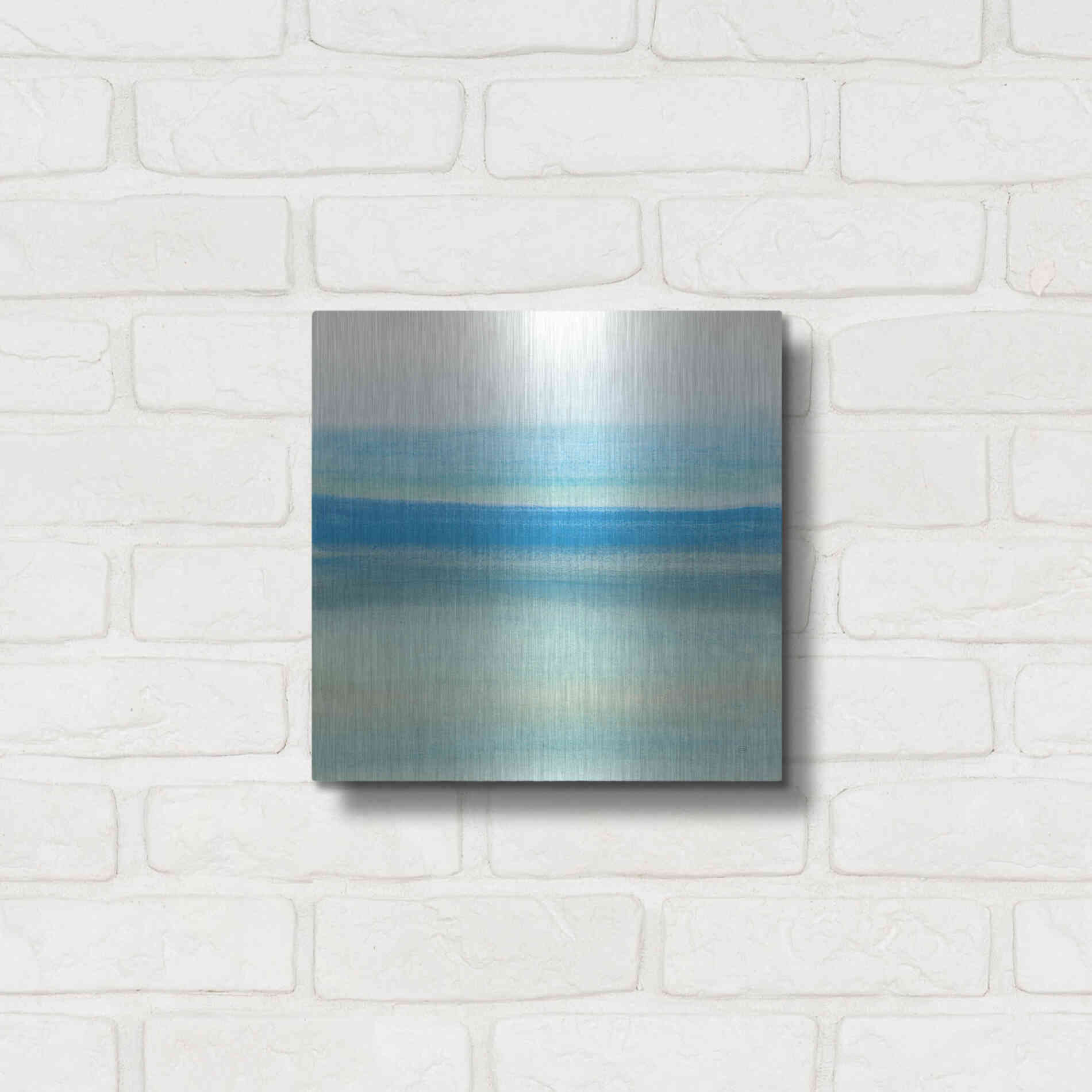 Luxe Metal Art 'Coastal Abstraction IV' by Chris Paschke, Metal Wall Art,12x12