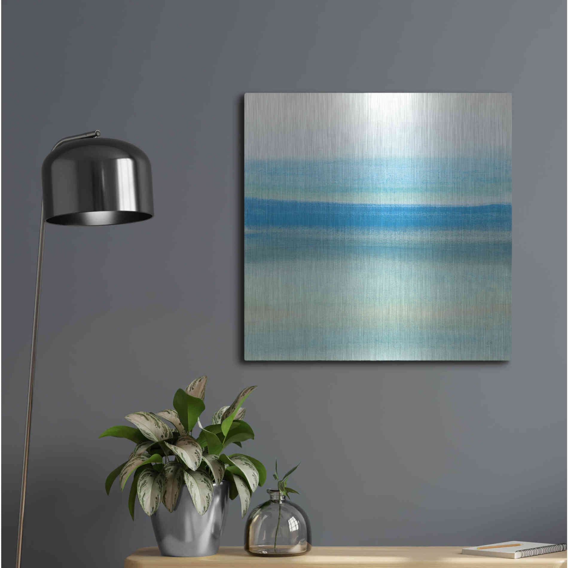 Luxe Metal Art 'Coastal Abstraction IV' by Chris Paschke, Metal Wall Art,24x24