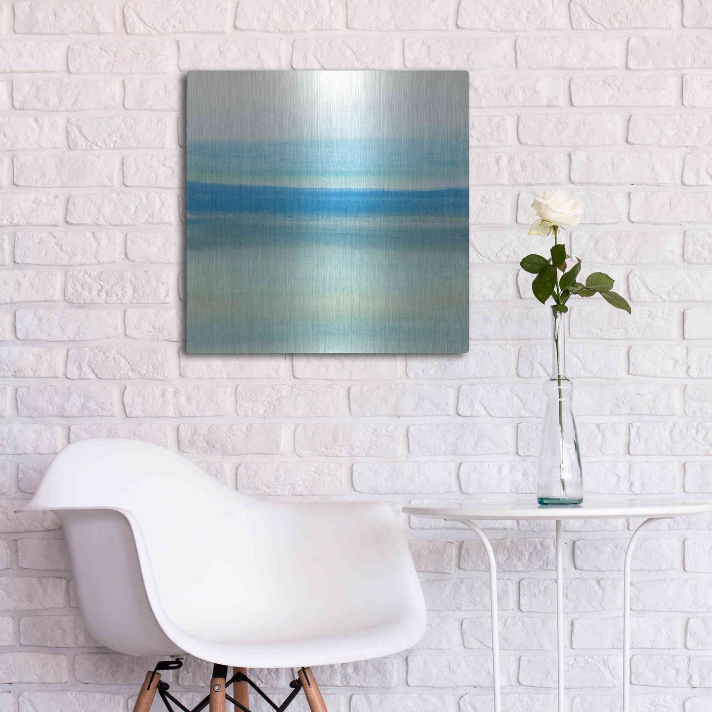 Luxe Metal Art 'Coastal Abstraction IV' by Chris Paschke, Metal Wall Art,24x24