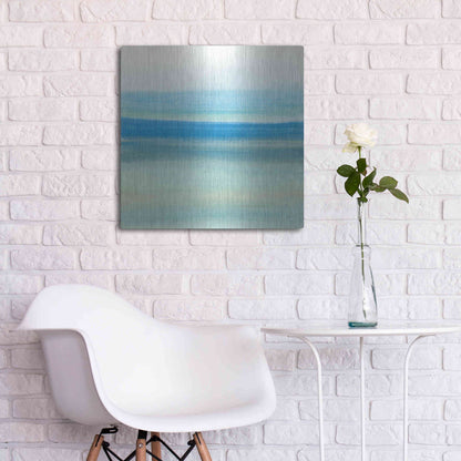 Luxe Metal Art 'Coastal Abstraction IV' by Chris Paschke, Metal Wall Art,24x24