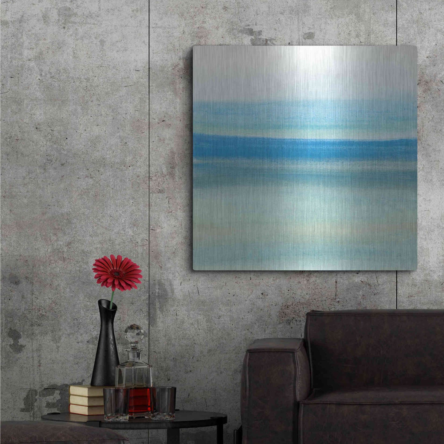 Luxe Metal Art 'Coastal Abstraction IV' by Chris Paschke, Metal Wall Art,36x36