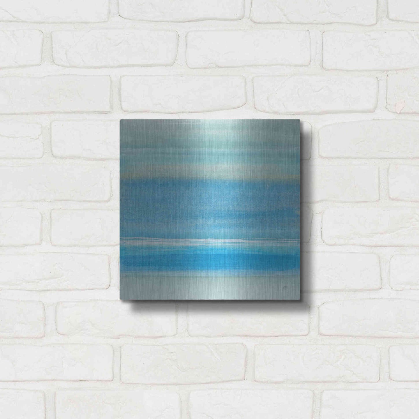 Luxe Metal Art 'Coastal Abstraction V' by Chris Paschke, Metal Wall Art,12x12