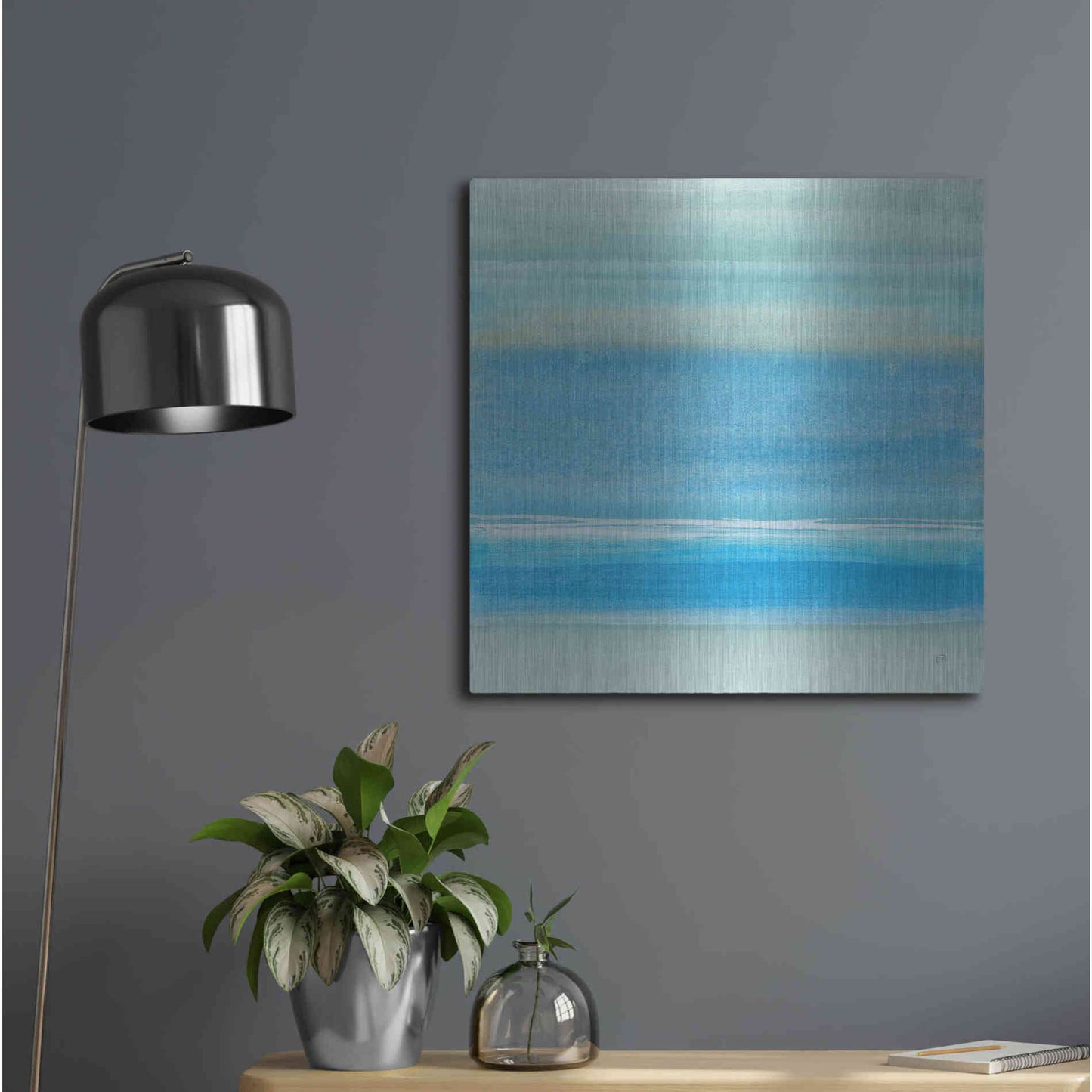 Luxe Metal Art 'Coastal Abstraction V' by Chris Paschke, Metal Wall Art,24x24