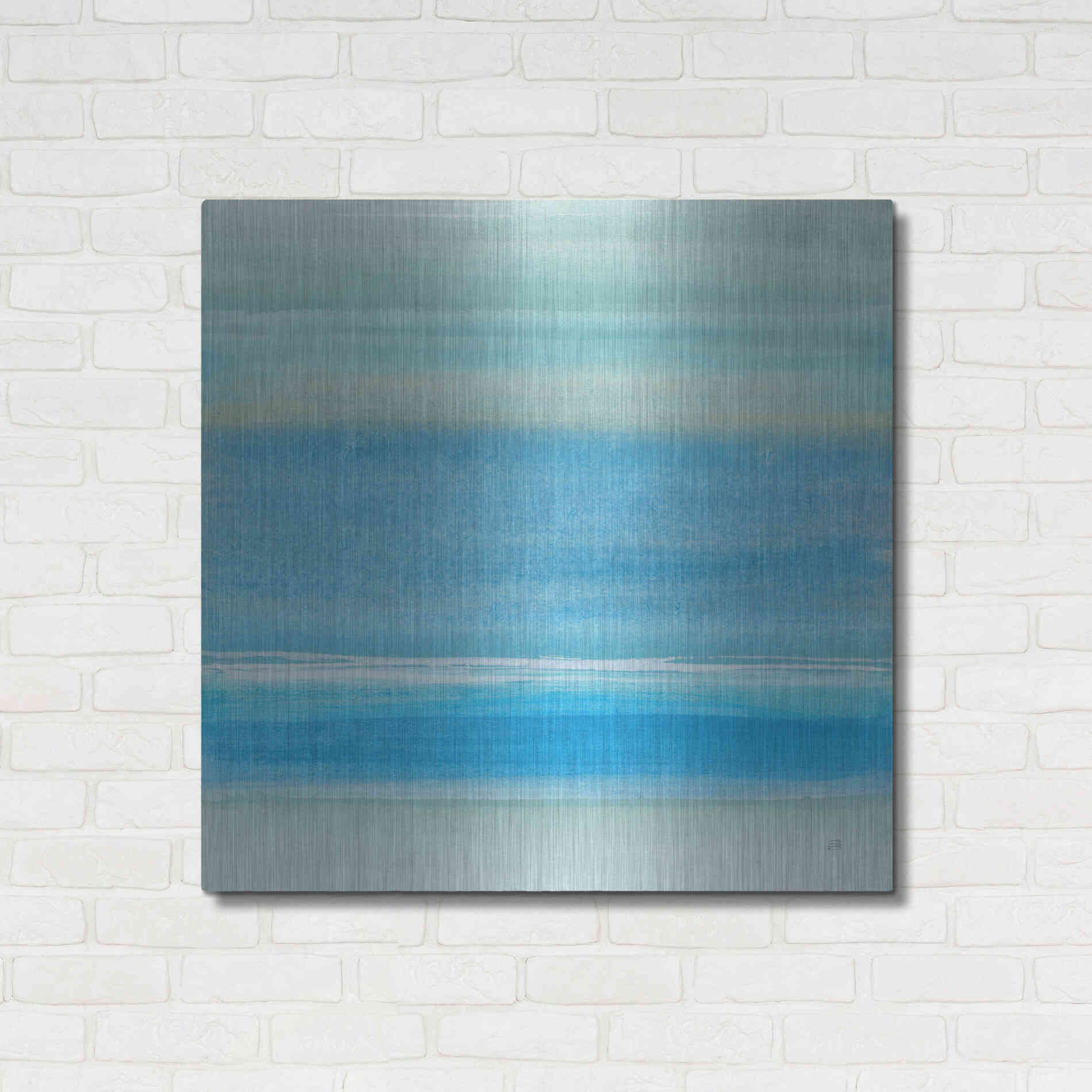 Luxe Metal Art 'Coastal Abstraction V' by Chris Paschke, Metal Wall Art,36x36