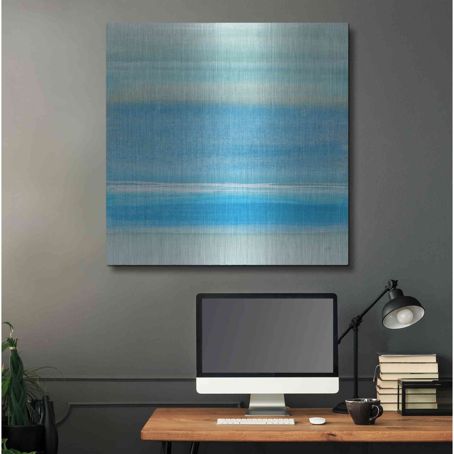 Luxe Metal Art 'Coastal Abstraction V' by Chris Paschke, Metal Wall Art,36x36