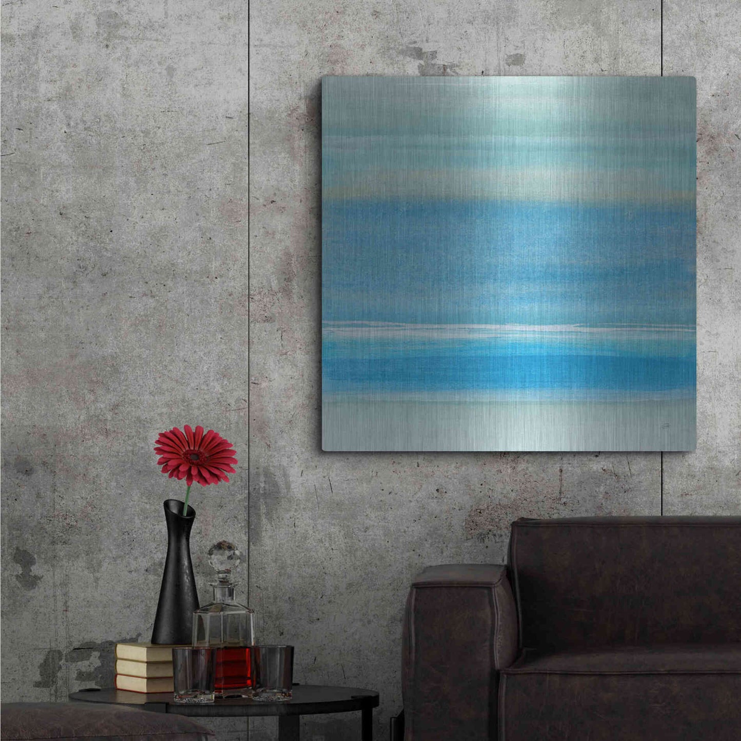 Luxe Metal Art 'Coastal Abstraction V' by Chris Paschke, Metal Wall Art,36x36