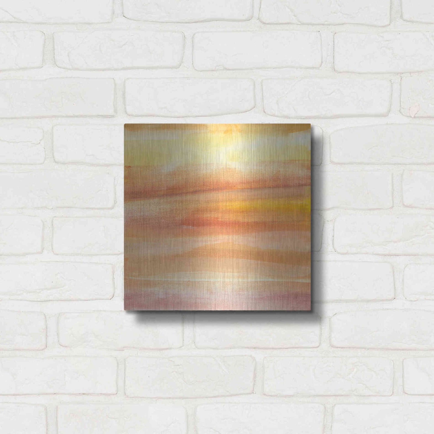 Luxe Metal Art 'Golden Sands I' by Chris Paschke, Metal Wall Art,12x12