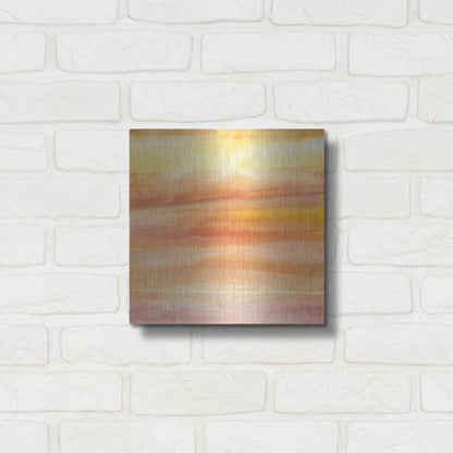 Luxe Metal Art 'Golden Sands I' by Chris Paschke, Metal Wall Art,12x12