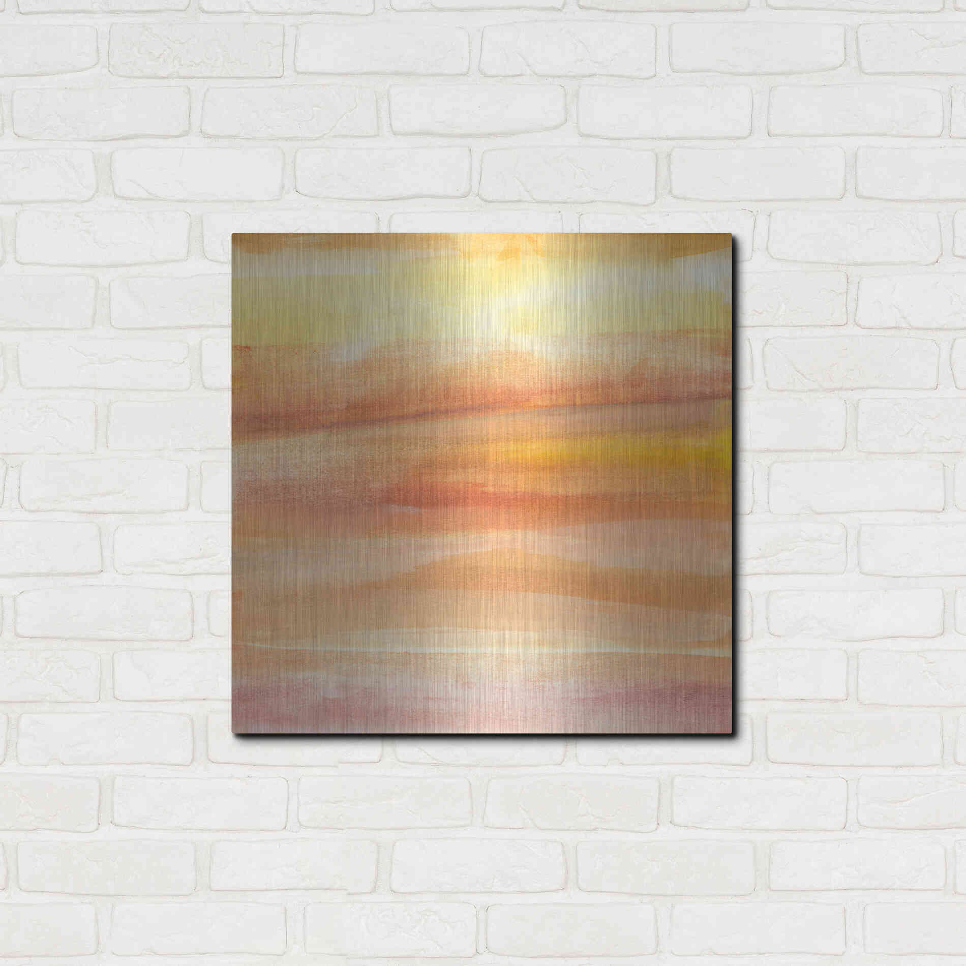 Luxe Metal Art 'Golden Sands I' by Chris Paschke, Metal Wall Art,24x24