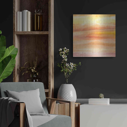 Luxe Metal Art 'Golden Sands I' by Chris Paschke, Metal Wall Art,24x24