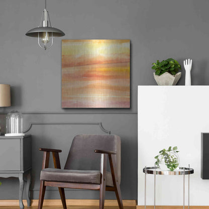 Luxe Metal Art 'Golden Sands I' by Chris Paschke, Metal Wall Art,24x24