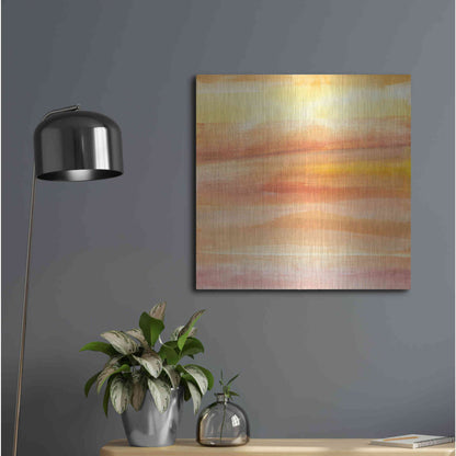 Luxe Metal Art 'Golden Sands I' by Chris Paschke, Metal Wall Art,24x24