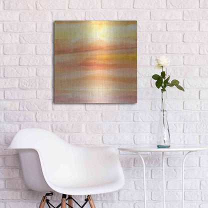 Luxe Metal Art 'Golden Sands I' by Chris Paschke, Metal Wall Art,24x24