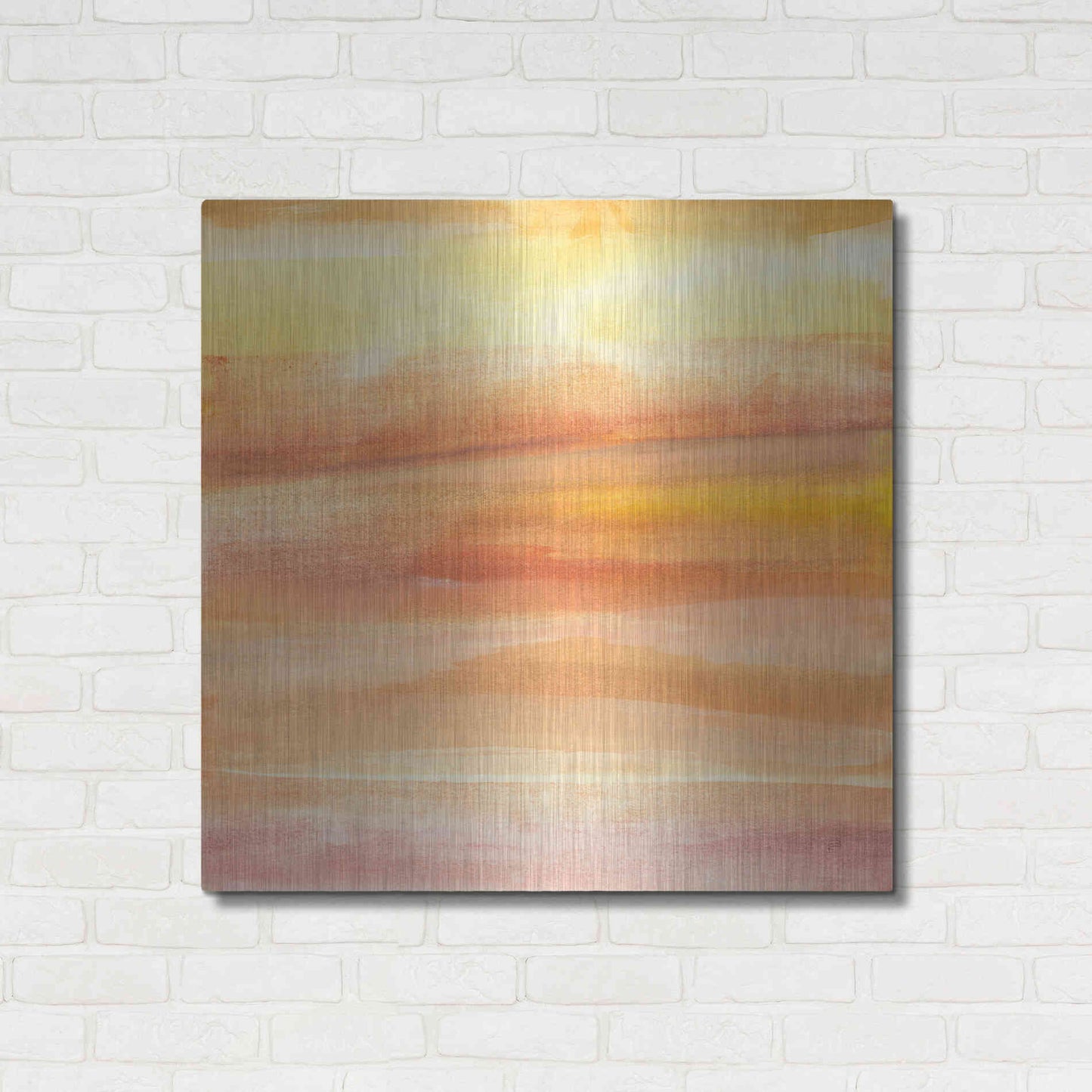 Luxe Metal Art 'Golden Sands I' by Chris Paschke, Metal Wall Art,36x36