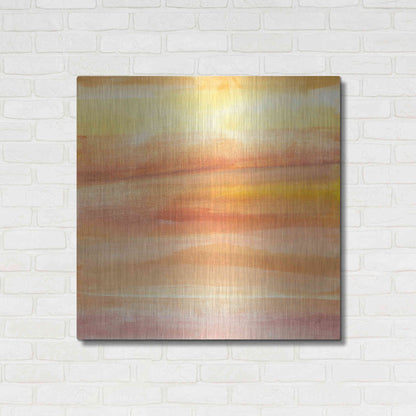 Luxe Metal Art 'Golden Sands I' by Chris Paschke, Metal Wall Art,36x36