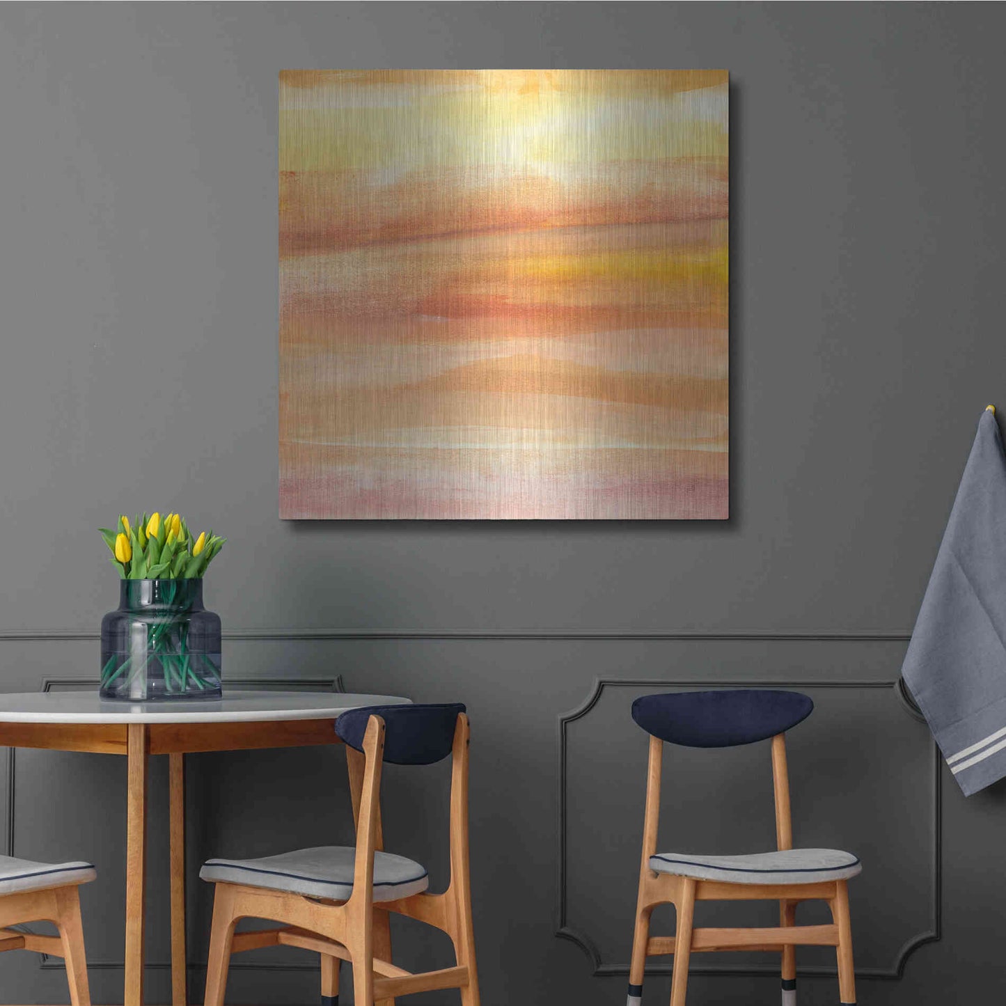 Luxe Metal Art 'Golden Sands I' by Chris Paschke, Metal Wall Art,36x36