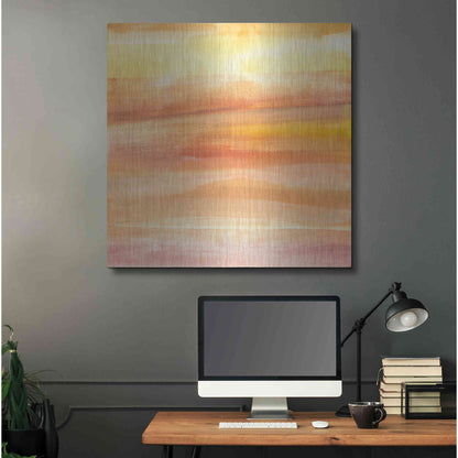 Luxe Metal Art 'Golden Sands I' by Chris Paschke, Metal Wall Art,36x36