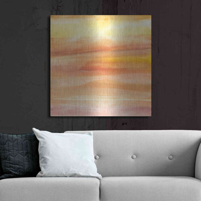 Luxe Metal Art 'Golden Sands I' by Chris Paschke, Metal Wall Art,36x36