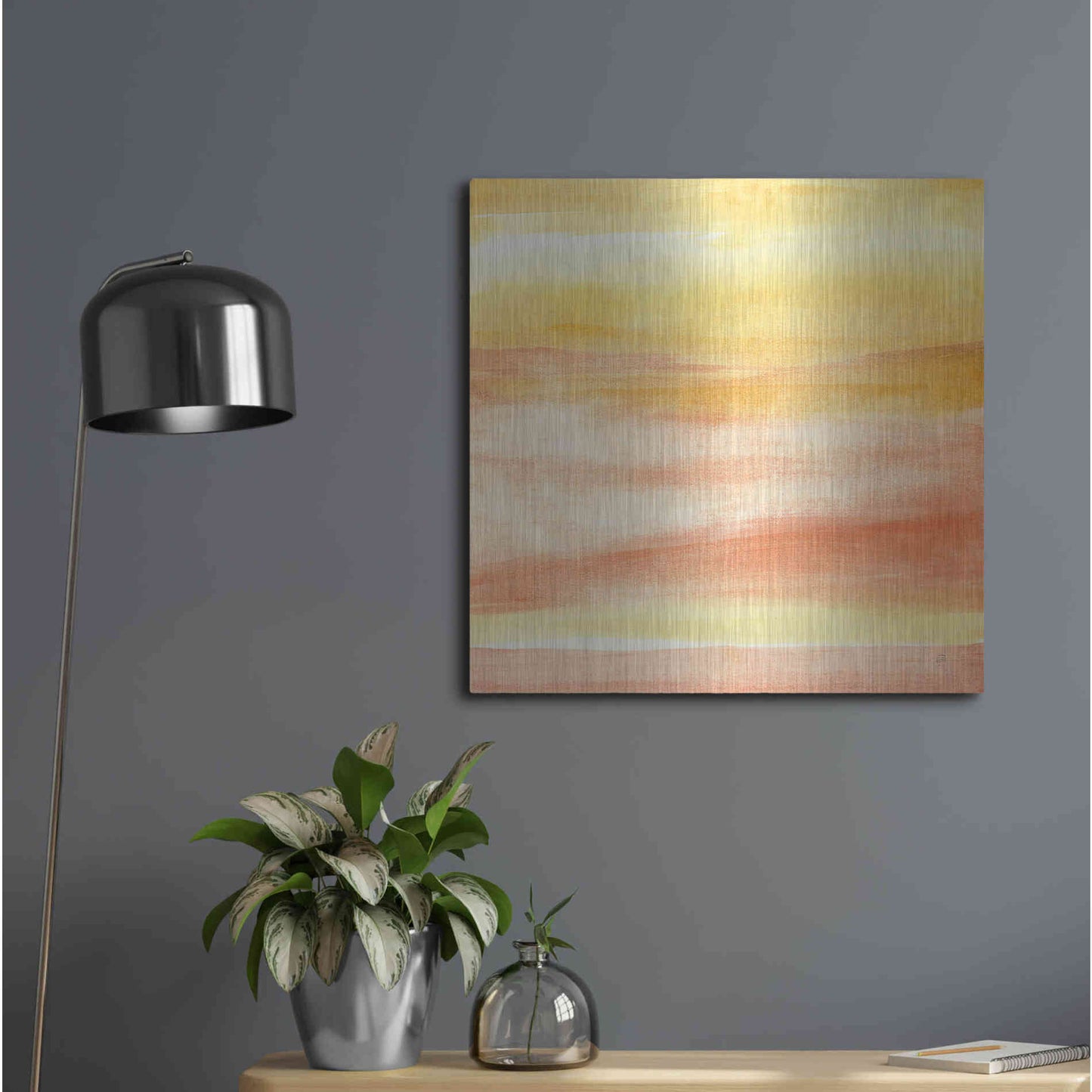 Luxe Metal Art 'Golden Sands II' by Chris Paschke, Metal Wall Art,24x24