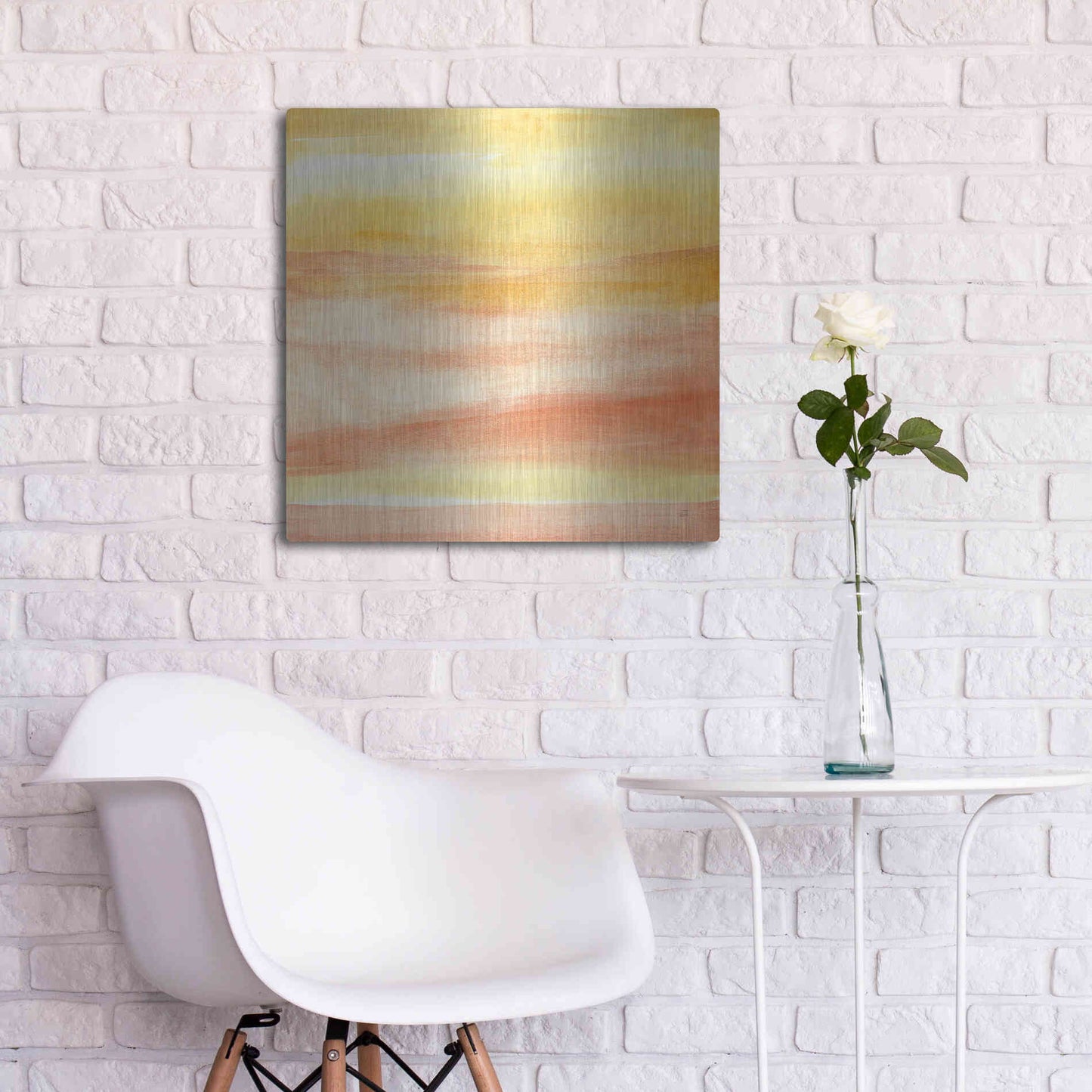 Luxe Metal Art 'Golden Sands II' by Chris Paschke, Metal Wall Art,24x24