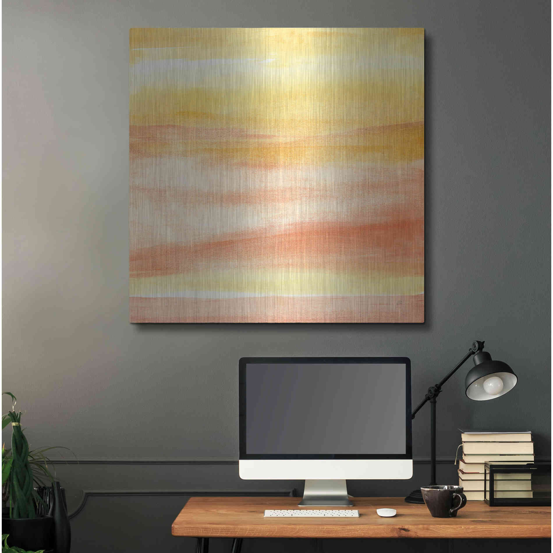 Luxe Metal Art 'Golden Sands II' by Chris Paschke, Metal Wall Art,36x36