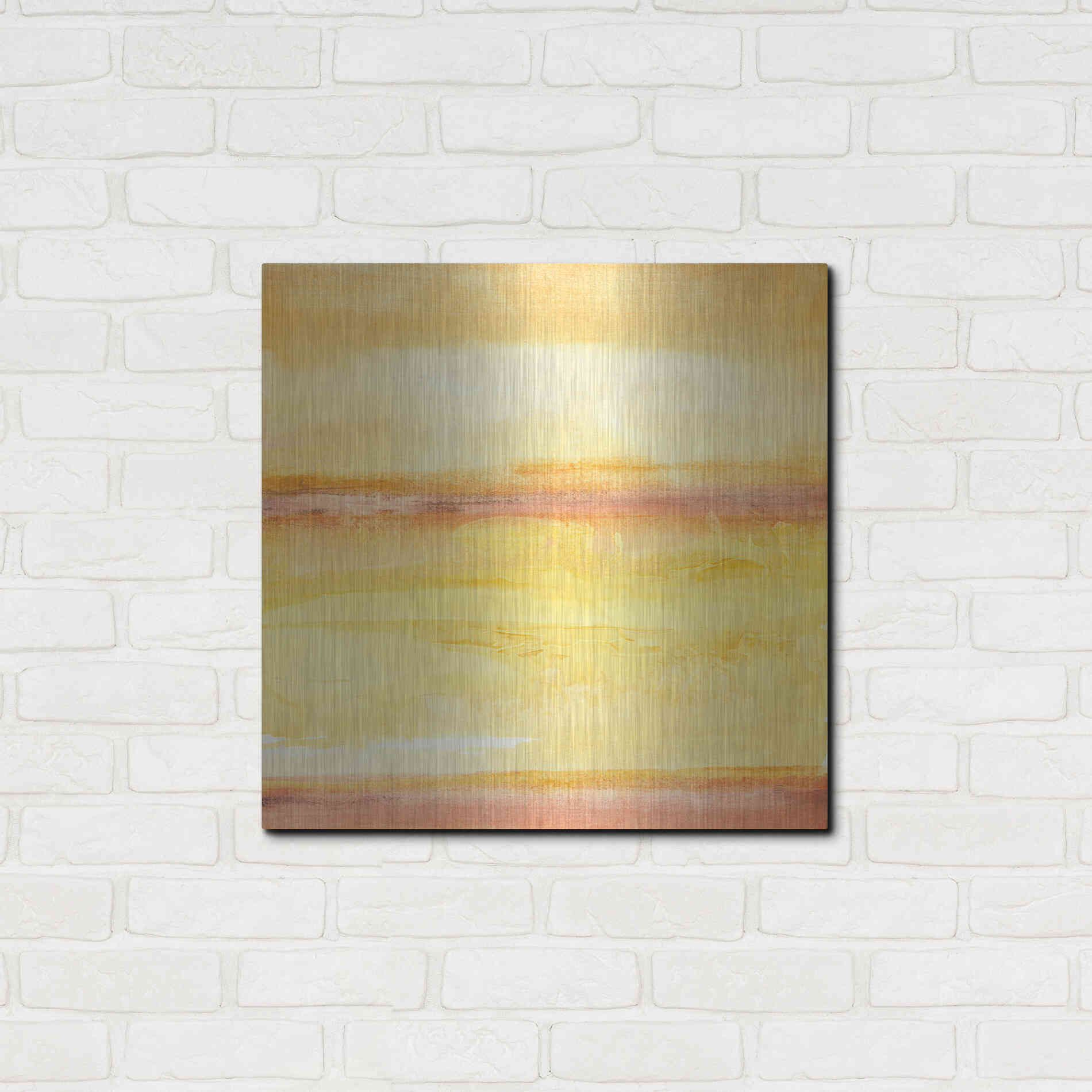 Luxe Metal Art 'Golden Sands III' by Chris Paschke, Metal Wall Art,24x24