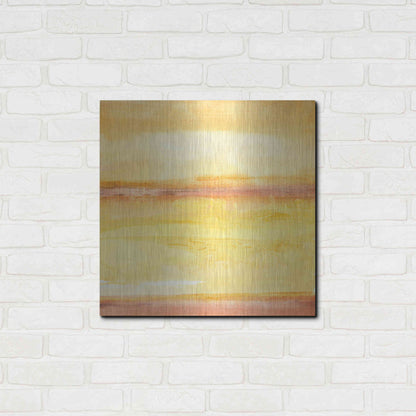 Luxe Metal Art 'Golden Sands III' by Chris Paschke, Metal Wall Art,24x24