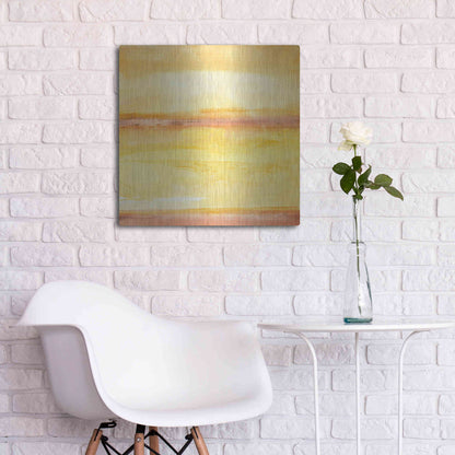 Luxe Metal Art 'Golden Sands III' by Chris Paschke, Metal Wall Art,24x24