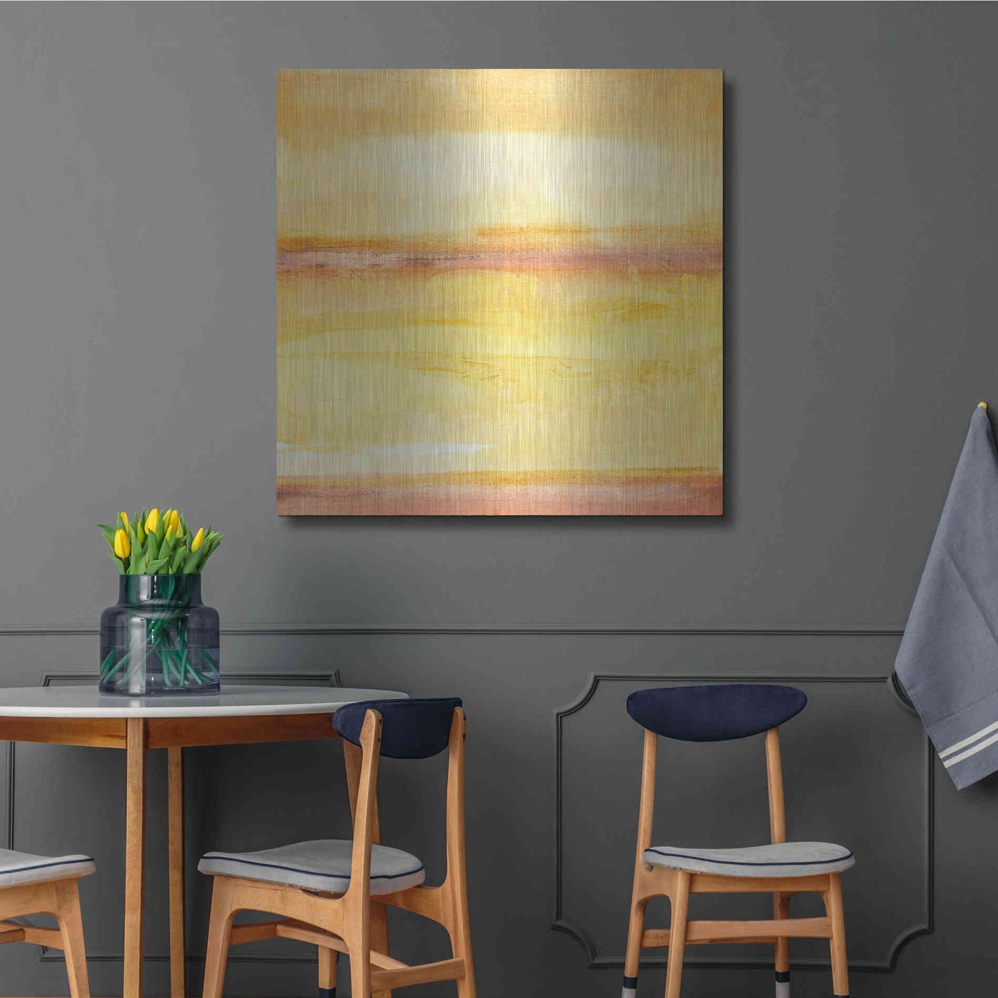 Luxe Metal Art 'Golden Sands III' by Chris Paschke, Metal Wall Art,36x36