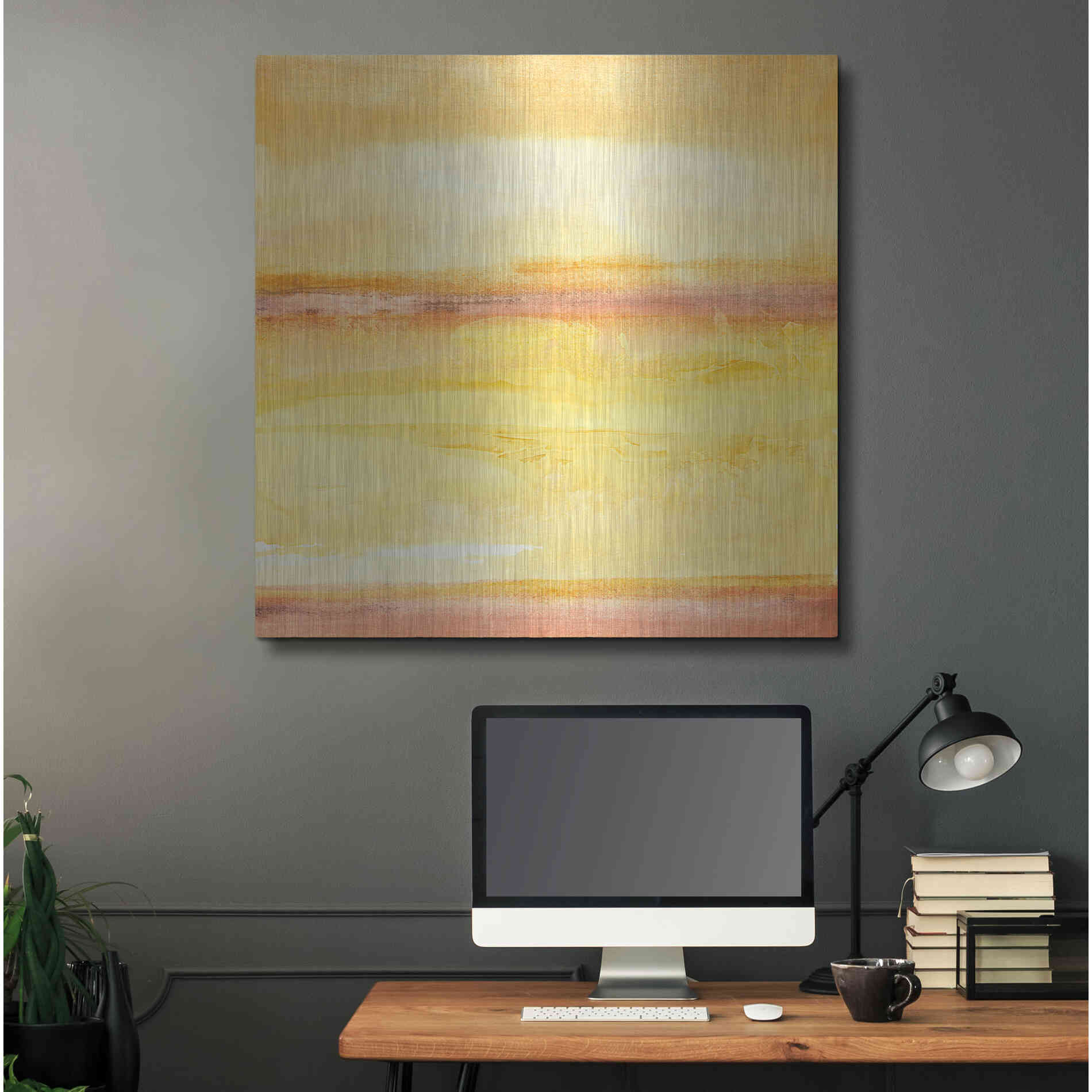 Luxe Metal Art 'Golden Sands III' by Chris Paschke, Metal Wall Art,36x36