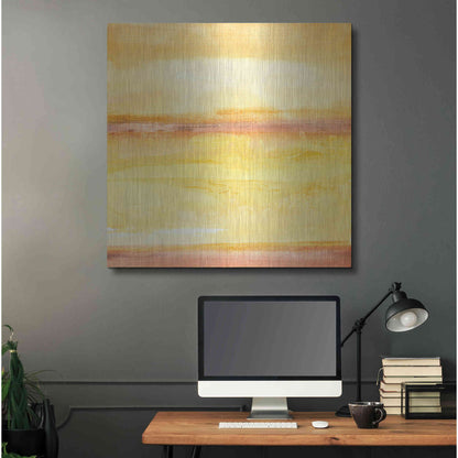 Luxe Metal Art 'Golden Sands III' by Chris Paschke, Metal Wall Art,36x36