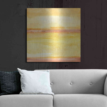 Luxe Metal Art 'Golden Sands III' by Chris Paschke, Metal Wall Art,36x36