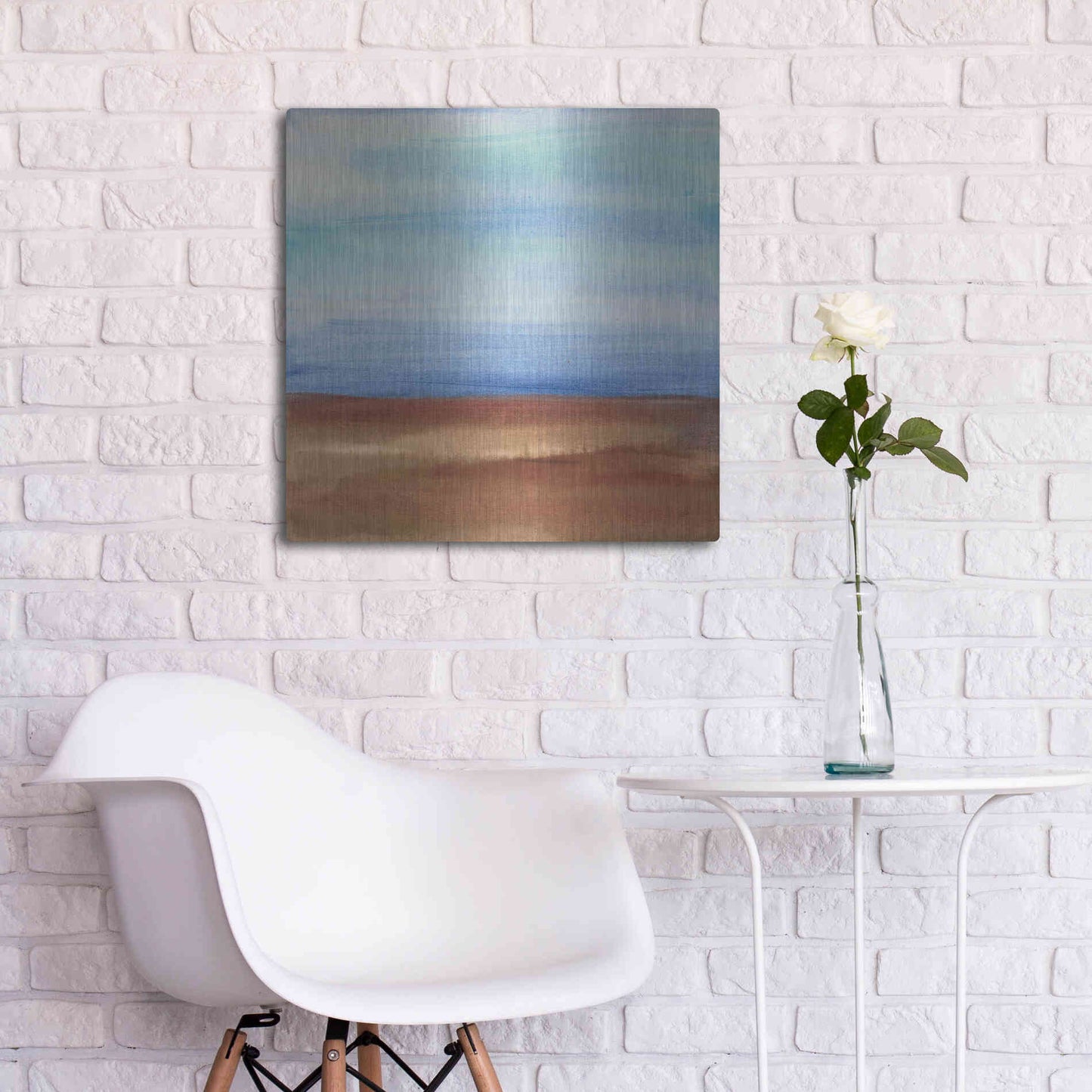 Luxe Metal Art 'Sandy Ridge I' by Chris Paschke, Metal Wall Art,24x24