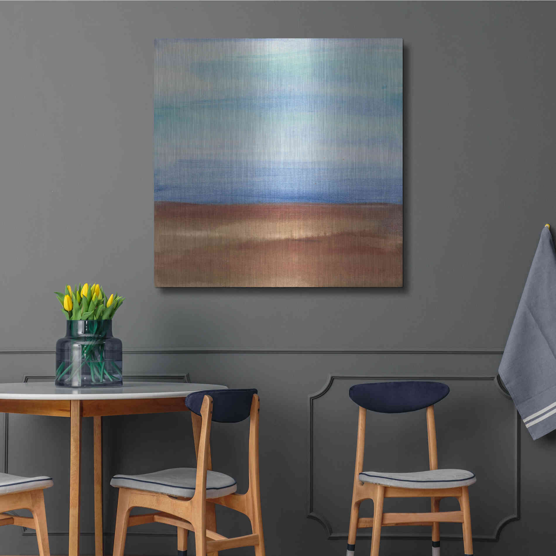 Luxe Metal Art 'Sandy Ridge I' by Chris Paschke, Metal Wall Art,36x36