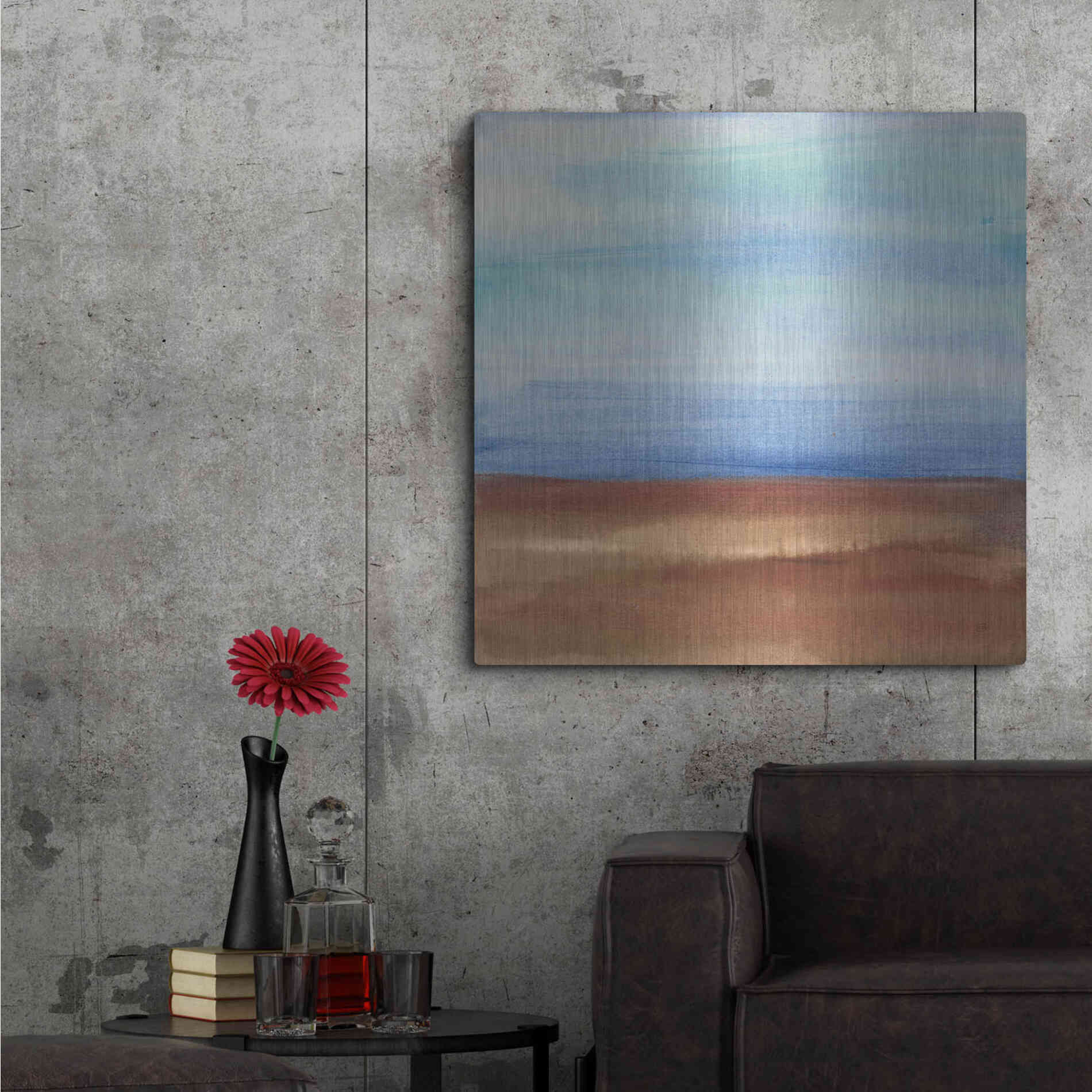 Luxe Metal Art 'Sandy Ridge I' by Chris Paschke, Metal Wall Art,36x36