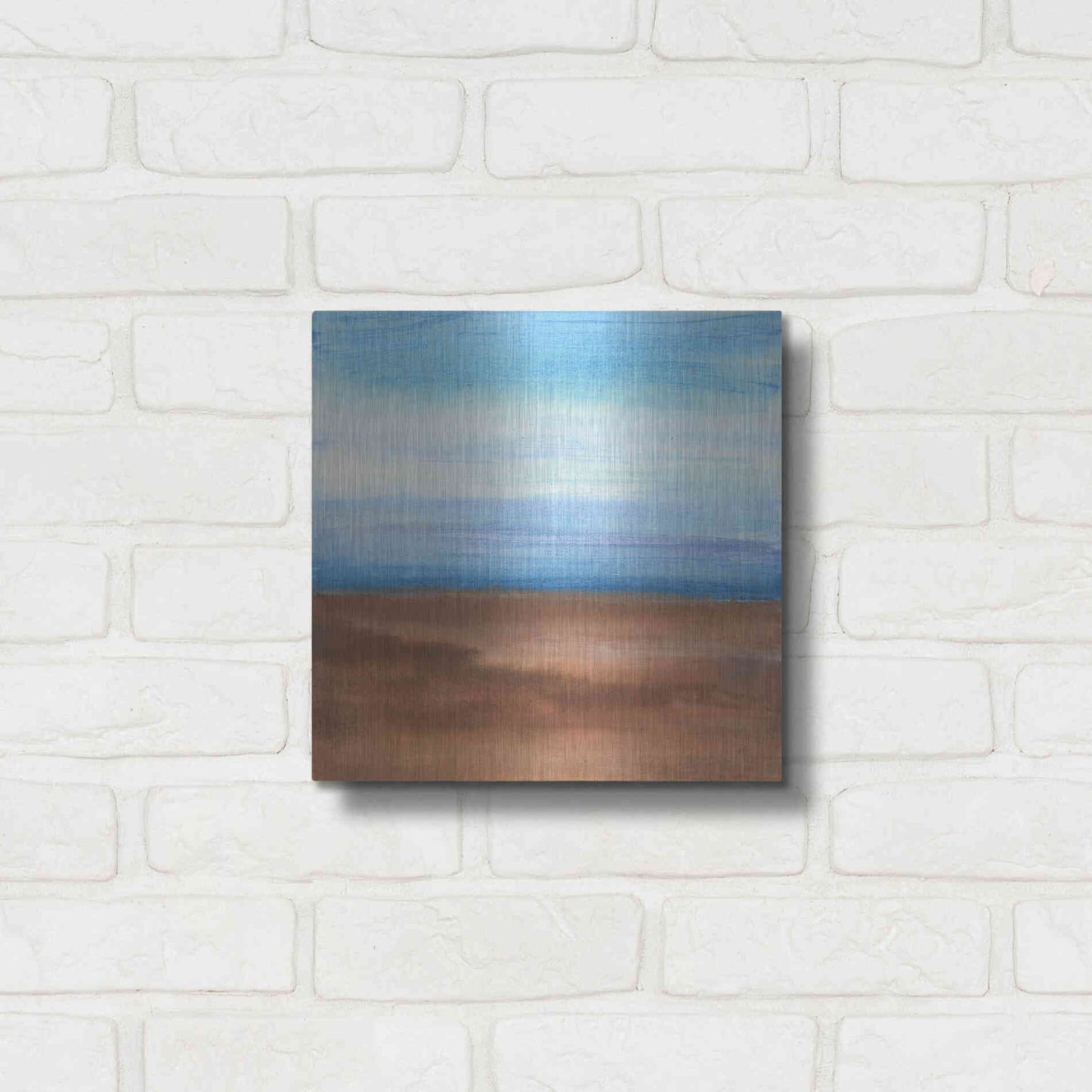 Luxe Metal Art 'Sandy Ridge II' by Chris Paschke, Metal Wall Art,12x12